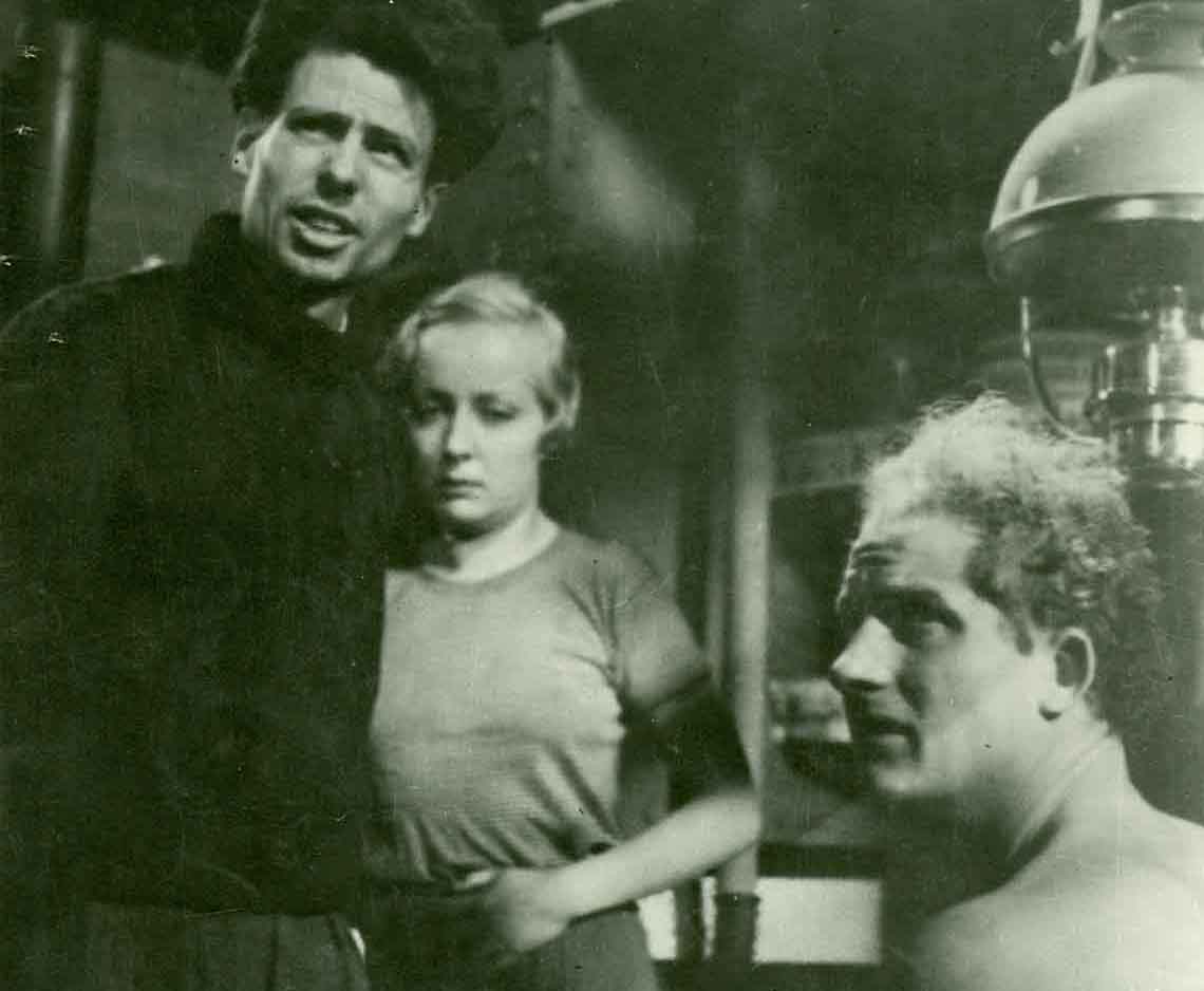 Žan Vigo, Dita Parlo i Žan Daste na snimanju filma Atalanta (1934)